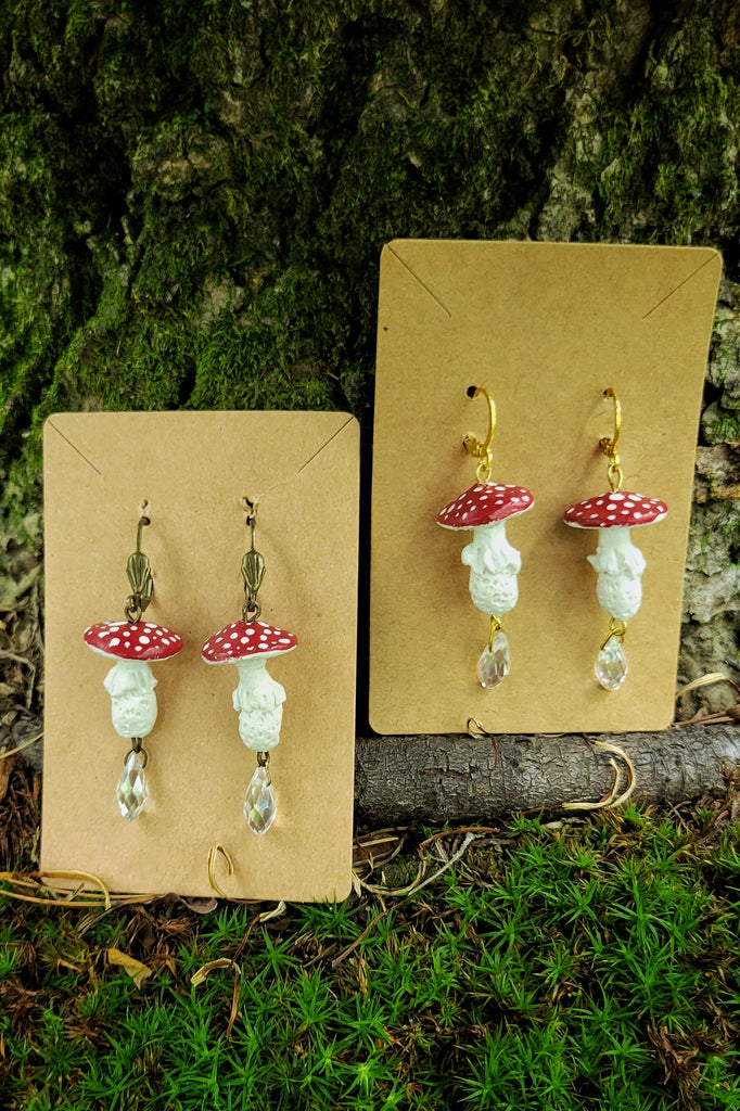 Fly Agaric Specimen earrings