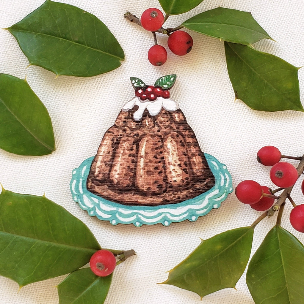 Christmas Pudding Brooch
