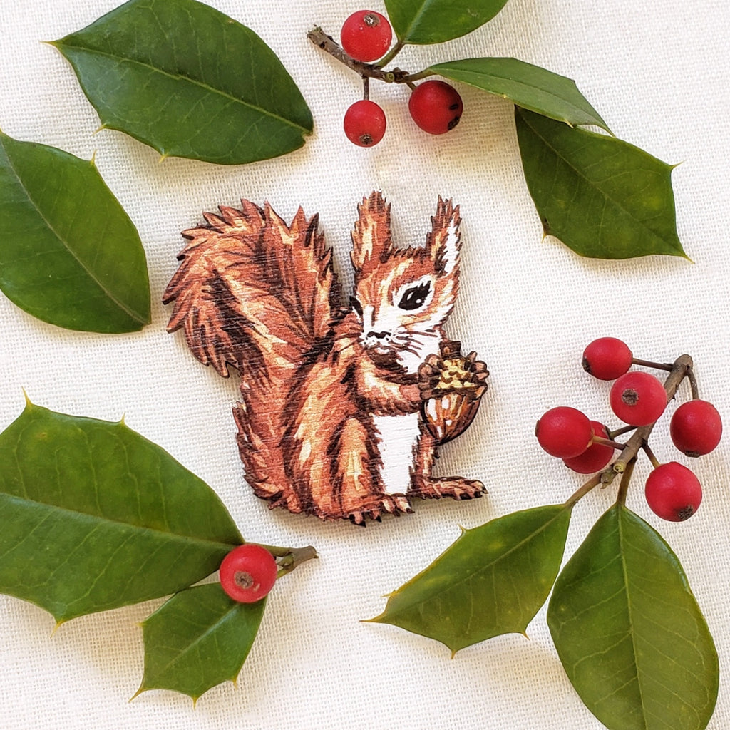 Woodland Squirrel Brooch