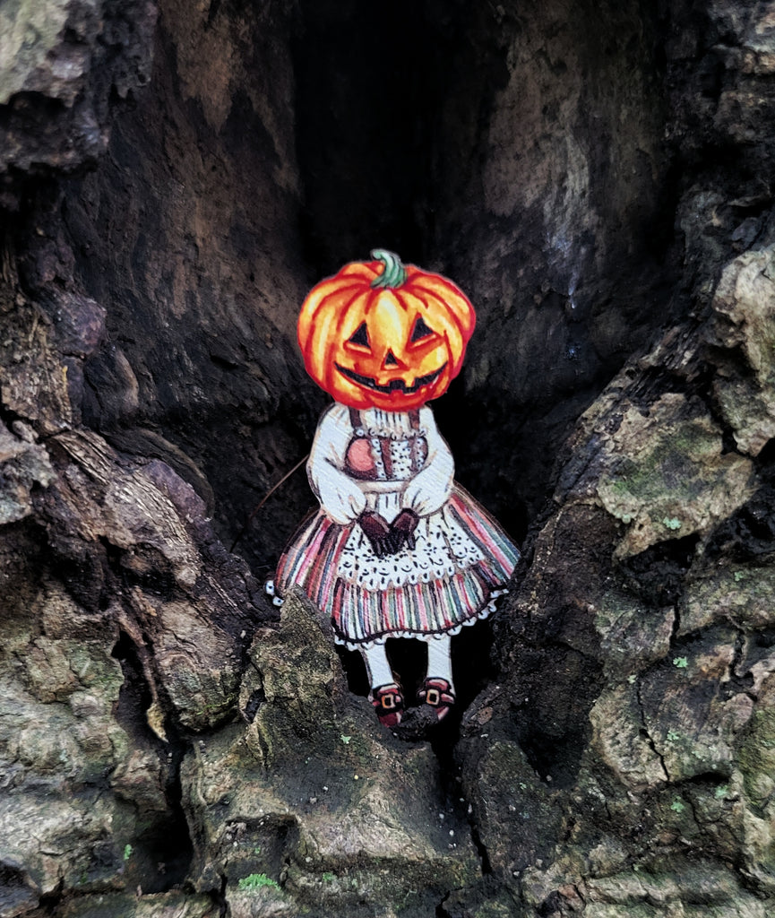 Pumpkin Lady Brooch