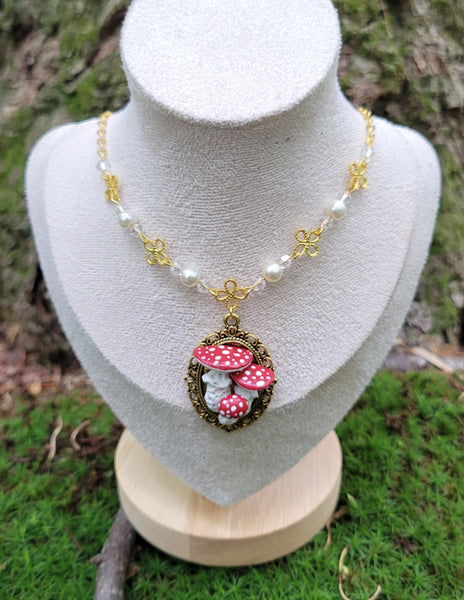Fly Agaric Specimen Necklace