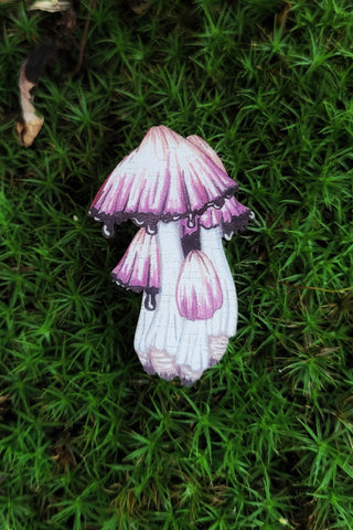 Inky Cap Brooch