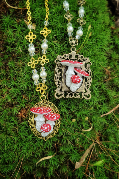Fly Agaric Specimen Necklace