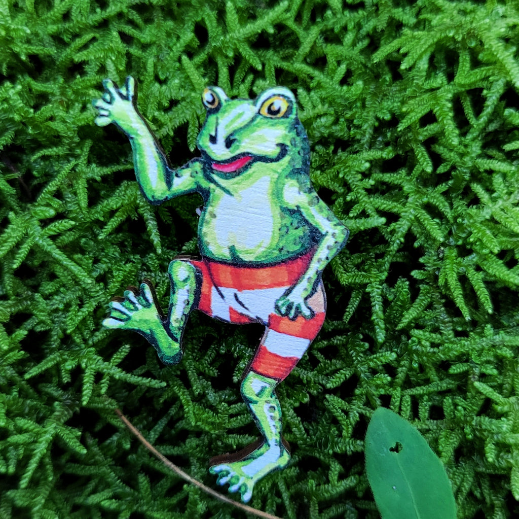 Dancing Frog Brooch