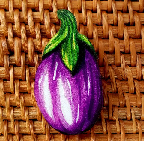 Eggplant Brooch