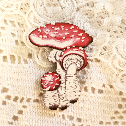 Fly Agaric Brooch